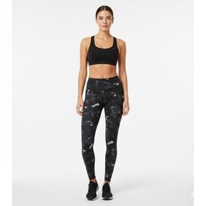 Old Navy ACTIVE Black Gray Geo Print Workout Athletic Leggings XS High Waist